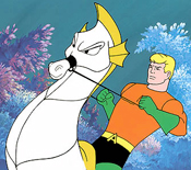 Aquaman as he appeared on the Filmation cartoon series.