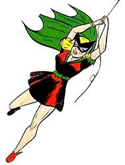 Not nearly as well-known as her yellow and gray counterpart, the original Batgirl first appeared in Batman comics way back in 1961. The original 1961 Batgirl.