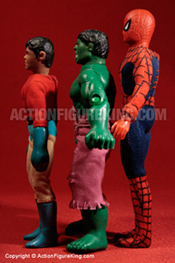 If Mego had reversed the size of their 8 Aqualad, Hulk, and Spider-Man Megos