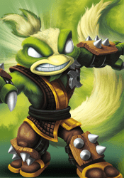 This First Edition Stink Bomb figure from Skylanders Swap Force is swappale. Skylanders Swap-Force First Edition Stink-Bomb