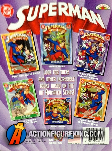 1997 Superman Name Games Coloring Book from Landoll's