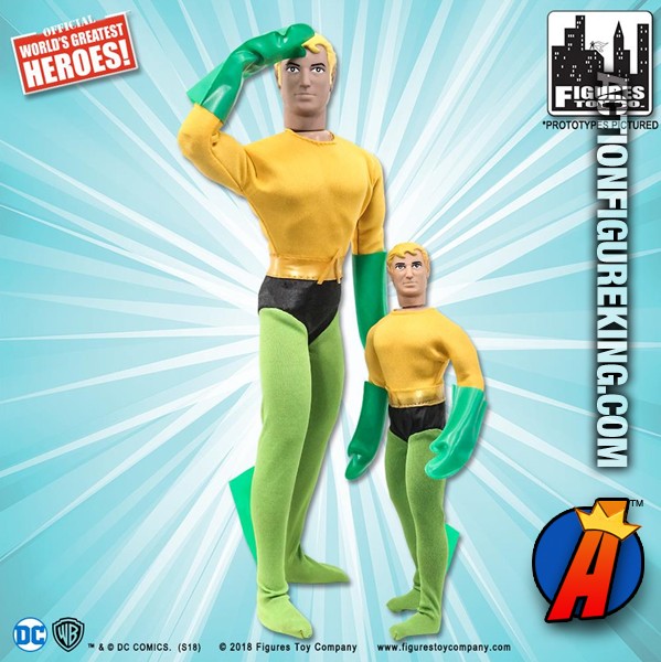 DC Comics MEGO Retro Style 12-Inch AQUAMAN Action Figure with Cloth Uniform  from Figures Toy Co.