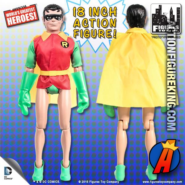 Retro MEGO-type 18-Inch ROBIN action figure.