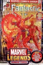 Marvel Legends Series 2 Human Torch figure with emblem.