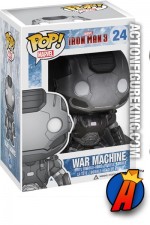 A packaged sample of this Funko Pop! Marvel War Machine vinyl bobblehead figure #24.