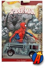Spider-Man Rhino Fire Eater die-cast vehicle from Hot Wheels circa 2014.