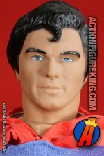 Sixth scale Superman action figure with removable fabric outfit from Mego.