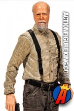 A detaield view of this Series 6 Walking Dead Hershel Greene action figure from McFarlane Toys.