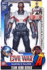 MARVEL Titan Hero Series Electronic FALCON action figure from Hasbro.