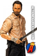 A detaield view of this Series 6 Walking Dead Rick Grimes action figure from McFarlane Toys.