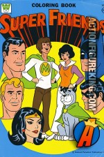 Vintage 1975 Super Friends coloring and activity book from Whitman.