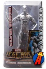 Fully articulated 12-inch Marvel Legends Silver Surfer action figure from Hasbro&#039;s Icons series.