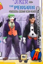 DC Superheroes Retro Cloth 8-Inch Figures Two-Pack of Penguin and Joker from Figures Toy Company.