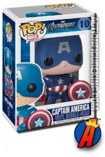 A packaged sample of this Funko Pop! Marvel Avengers Captain America vinyl fgure.