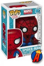 A packaged sample of this Funko Pop! Marvel Spider-Man vinyl figure number three.