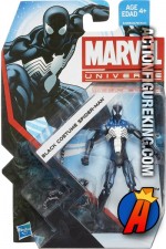 A packaged sample of this Marvel Universe 3.75-inch Black Suited Spider-Man action figure from Hasbro.