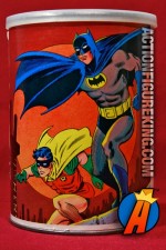 Beautiful art is featured on this 1973 APC 81-piece Batman with Robin canister jigsaw puzzle.