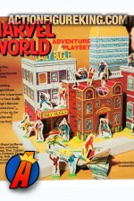 A packaged sample of this 1975 Amsco Marvel World Adventure Playset.