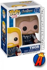 A packaged sample of this Funko Pop! Marvel Avengers Thor bobblehead figure.