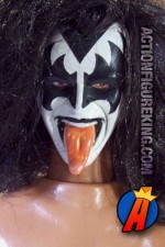 1977 Mego sixth scale Gene Simmons action figure with authentic fabric outfit.