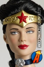 Beautiful head sculpt and hair styling on this 16-inch Amazonia Wonder Woman figure from Tonner.