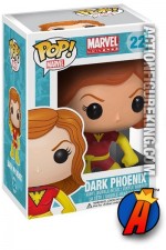 A packaged sample of this Funko Pop! Marvel Dark Phoenix vinyl figure.