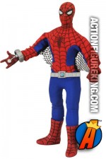 Modern Marvel Mego-style Spider-Man action figure from Diamond Select Toys.