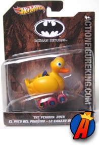 Batman Returns Penguin Duck vehicle from Hot Wheels circa 2012.