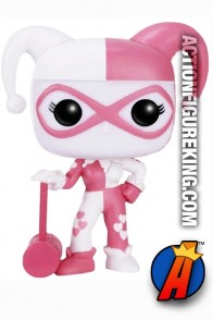 Funko Pop! Heroes Hot Topic Pink and White variant HARLEY QUINN figure.
