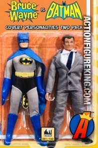 DC Superheroes Retro Cloth 8-Inch Figures Two-Pack of Batman and Bruce Wayne from Figures Toy Company.