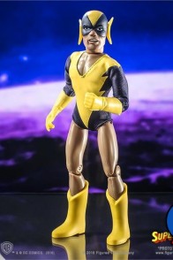 Megoesque eight-inch scale Black Vulcan figure based on the Super Friends animated series.