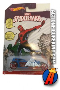 Spider-Man Street Creeper die-cast vehicle from Hot Wheels.