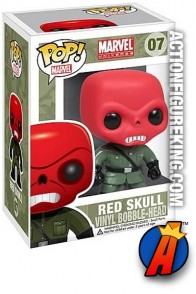 A packaged sample of this Funko Pop! Marvel Red Skull vinyl figure number 7