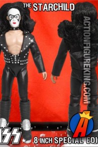 Fully articulated Kiss Series 2 8-inch The Starchild Bandit variant action figure with removable fabric outfit.