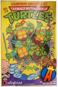 Teenage Mutant Ninja Turtles Colorforms Set circa 1989.