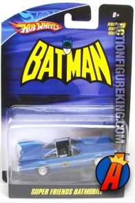 Batman Super Friends Batmobile die-cast vehicle from Hot Wheels.