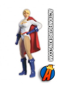 13 inch DC Direct fully artciualted Power Girl action figure with authentic fabric outfit.