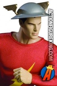 13 inch DC Direct fully articulated Golden Age Flash action figure with authentic fabric uniform.