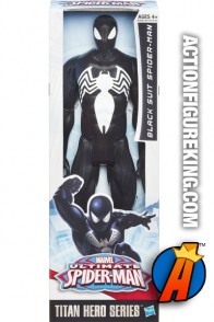 12-inch scale Black Suited Spider-Man figure from Marvel and Hasbro.
