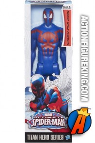 A packaged sample of this sixth-scale Ultimate Spider-Man 2099 figure.