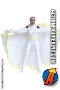 From the X-Men comes this 8 inch X-Mutations fully articulated Classic Storm action figure with authentic removable cloth uniform.
