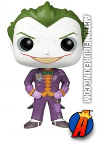 Funko Pop! Heroes Arkham Asylum Joker vinyl bobblehead figure.