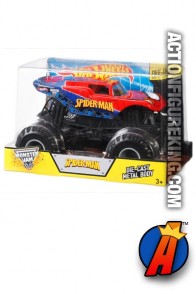 Spider-Man Monster Jam metal die-cast vehicle from Hot Wheels.