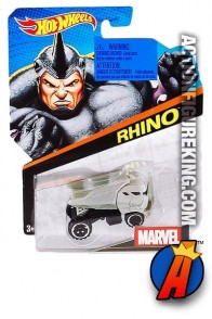 Marvel Comics Spider-Man villain the Rhino die cast car from Hot Wheels.