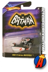 Batman TV Series die-cast Batcycle from Hot Wheels.