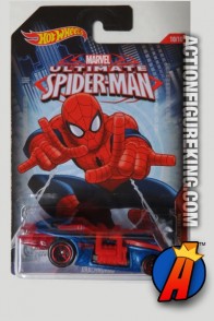 Ultimate Spider-Man die-cast Arachnorod car from Hot Wheels circa 2015.