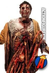 A detaield view of this Series 6 Walking Dead Bungie Guts Zombie action figure from McFarlane Toys.