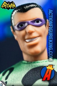Mego-style Retro-Action Riddler action figure with authentic fabric uniform.