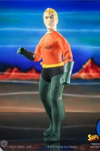 8-inch Mego-style Super Friends Aquaman figure.