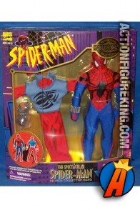 Spectacular Spider-Man and Scarlet Spider 12-inch action figure with outfits from Toybiz.